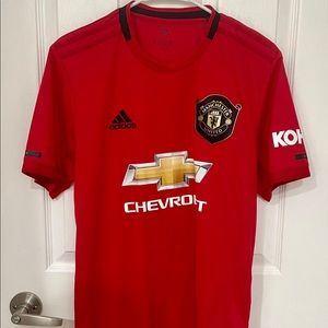Manchester United home jersey.